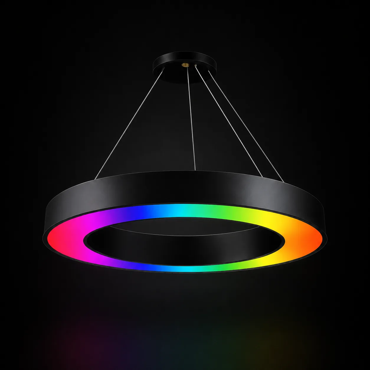 Aura DMX Ring — vue produit de l'anneau RGBW scénographique